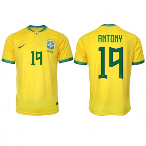 Brazil Antony #19 Domaci Dres SP 2022 Kratak Rukav